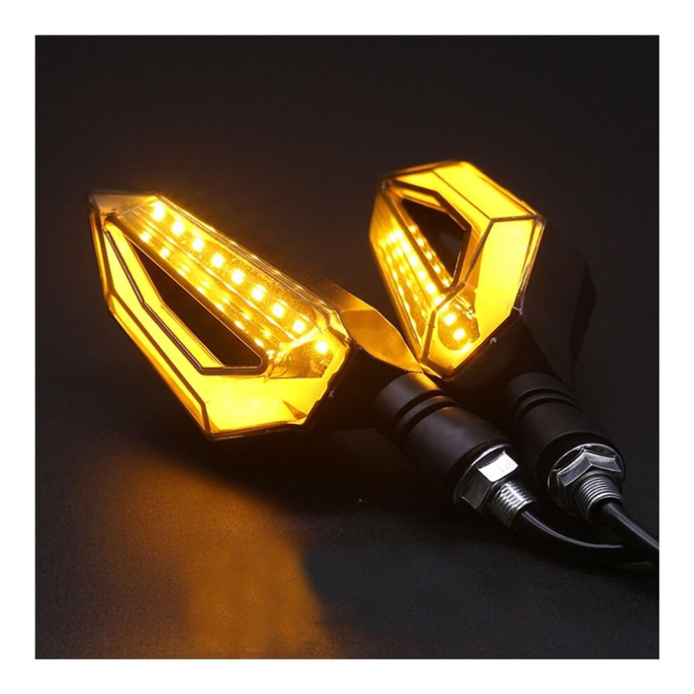 Universal Motorcycle Turn Signal 12V Waterproof Led Tail For Motorbike With Daytime Running Function Light/Yellow 6038364184382