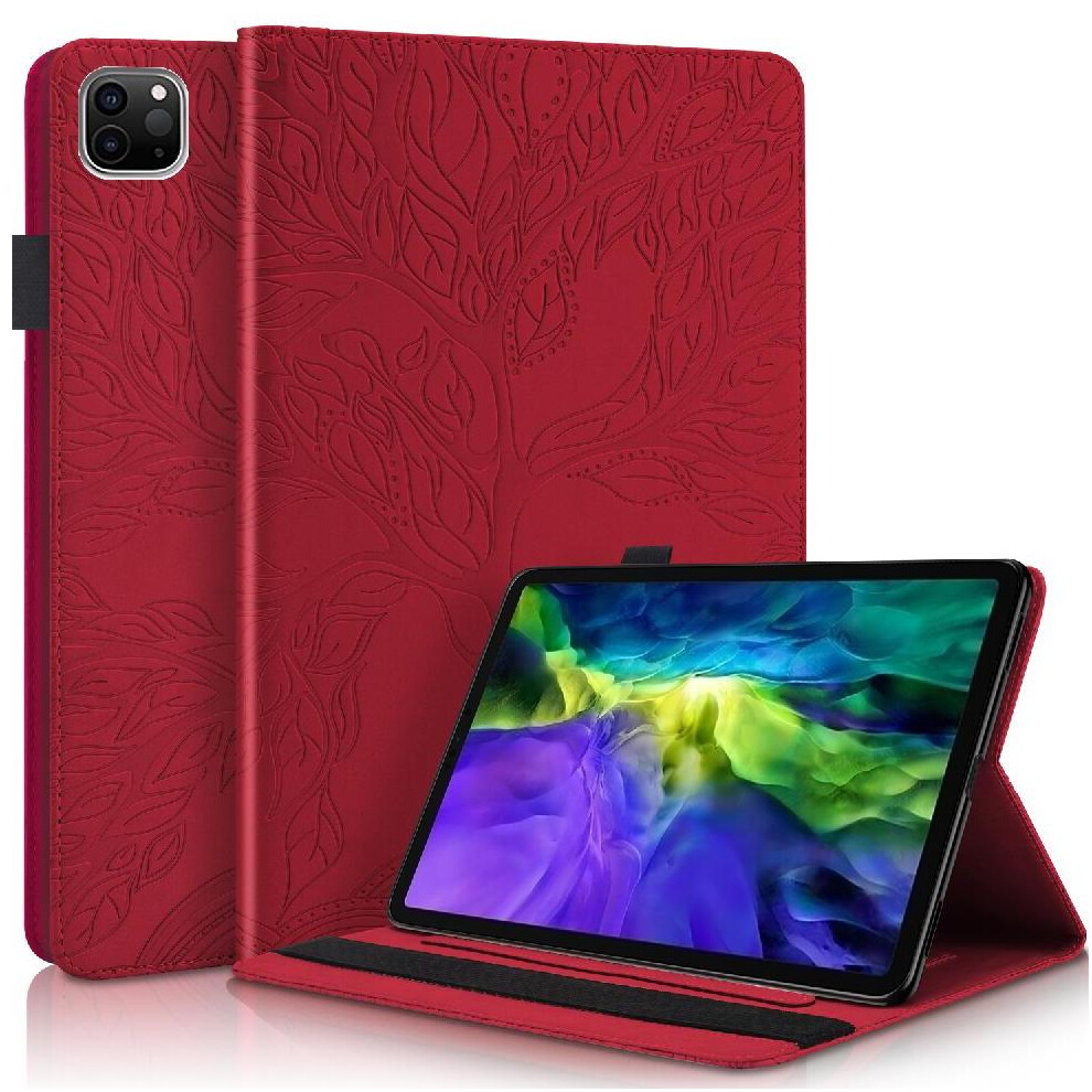 (Red) Tablet Case For Ipad Pro 12.9 2018 Shock Absorbent Hands-Free Stand Tpu Protection Stylus Holder Red 764563183661