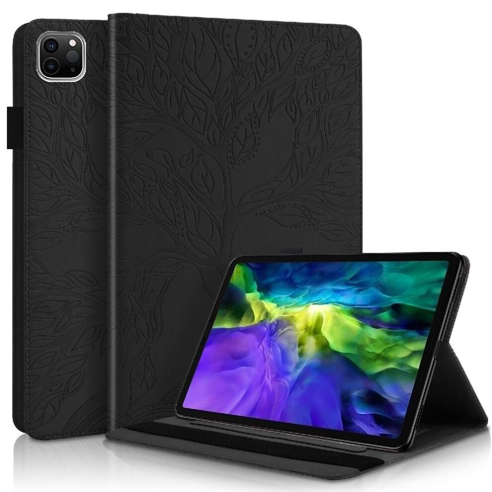 (Black) Tablet Case For Ipad Pro 12.9 2018 Shock Absorbent Hands-Free Stand Tpu Protection Stylus Holder Black 764563183654