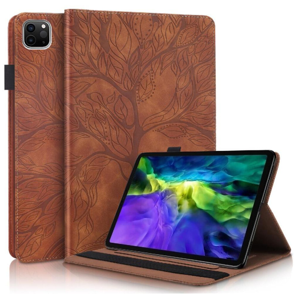 (Brown) Tablet Case For Ipad Pro 12.9 2018 Shock Absorbent Hands-Free Stand Tpu Protection Stylus Holder Brown 764563183692