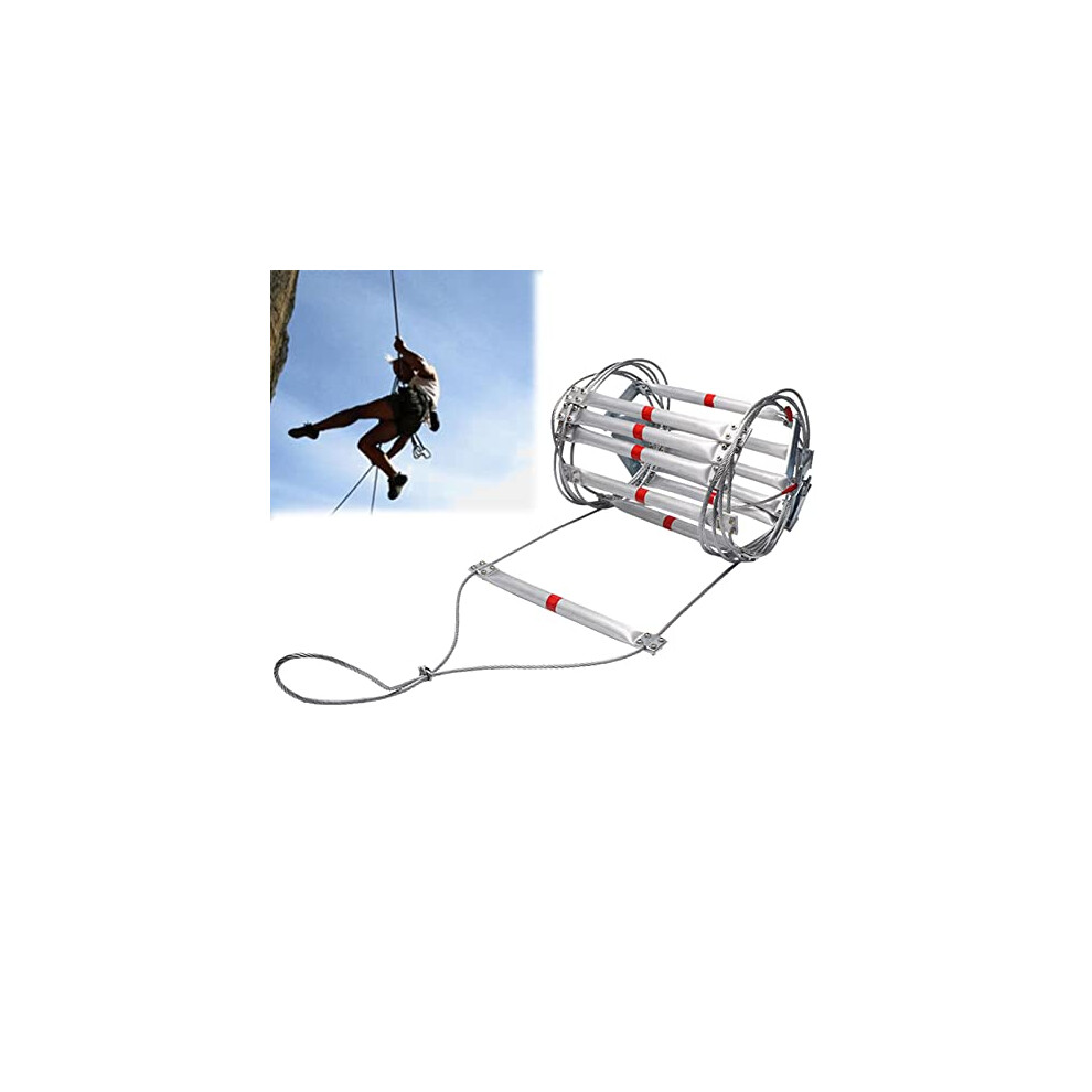 Fire Escape Ladder 32Ft/10M Heavy Duty Emergency Rescue Rope Ladder With Hooks Multifunctional Safety Climbing Rope 82Ft/25M 6447073498404