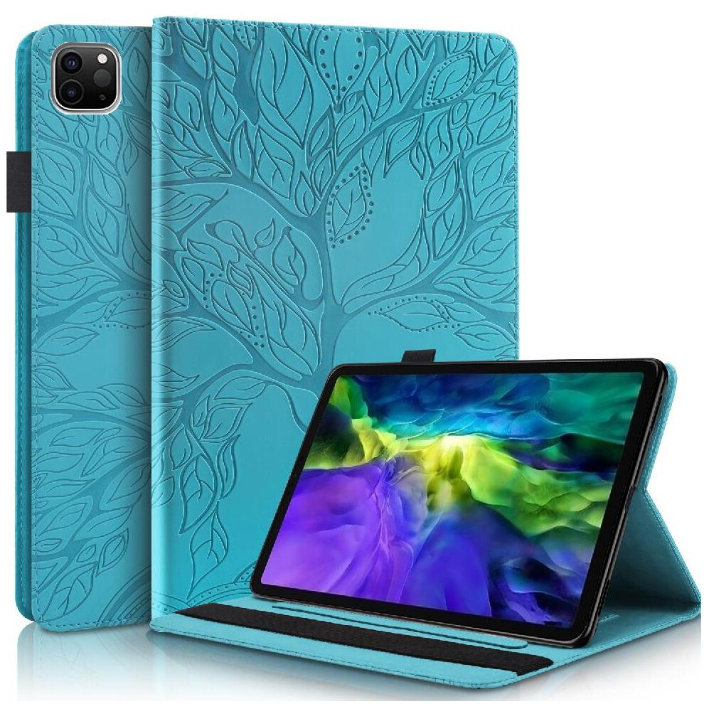 (Blue) Tablet Case For Ipad Pro 12.9 2019 Tpu Protection Hands-Free Stand Stylus Holder Shock Absorbent Blue 764563183722
