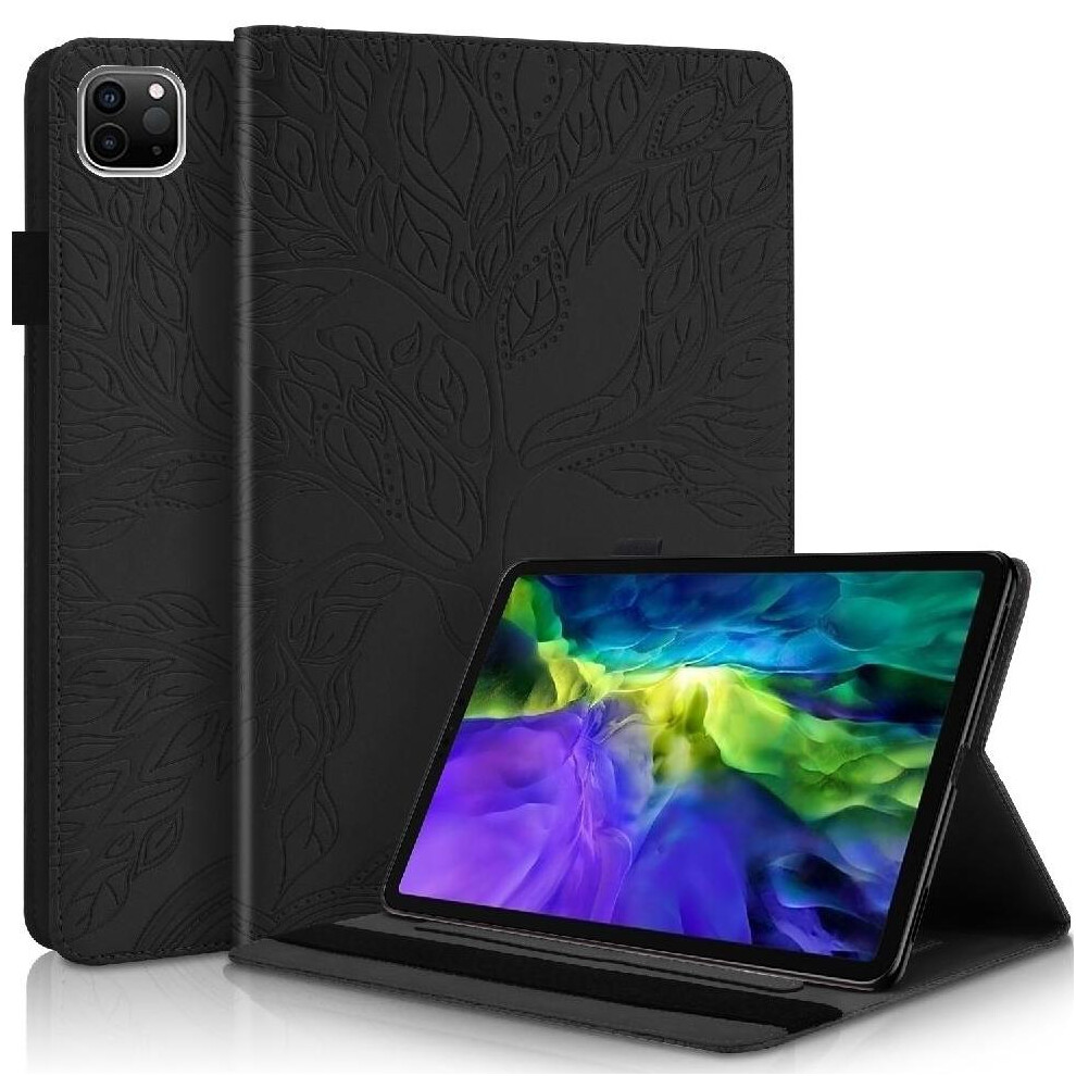 (Black) Tablet Case For Ipad Pro 12.9 2020 Stylus Holder Hands-Free Stand Shock Absorbent Tpu Protection Black 764563183753
