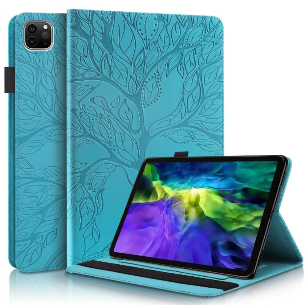 (Blue) Tablet Case For Ipad Pro 12.9 2021 Hands-Free Stand Shock Absorbent Stylus Holder Tpu Protection Blue 764563183821