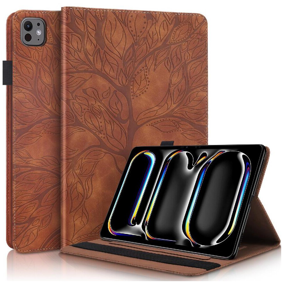 Photos - Other for Computer  Tablet Case for Ipad Pro 11  Tpu Protection Stylus Holder Shock Absorbent Hands-free Stand 2024(Brown)