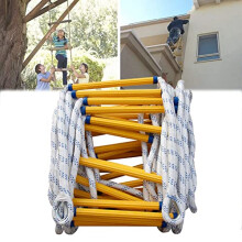 Fire Escape Ladder with Carabiners, 1000 Pound Capacity Safety Rope Ladder for Quick Deployment, 25 Feet Length