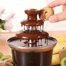 3 Tier Stainless Steel Electric Chocolate Warmer for Fondue, Cheese, BBQ Sauce, Family Gatherings, Durable Heating Machine