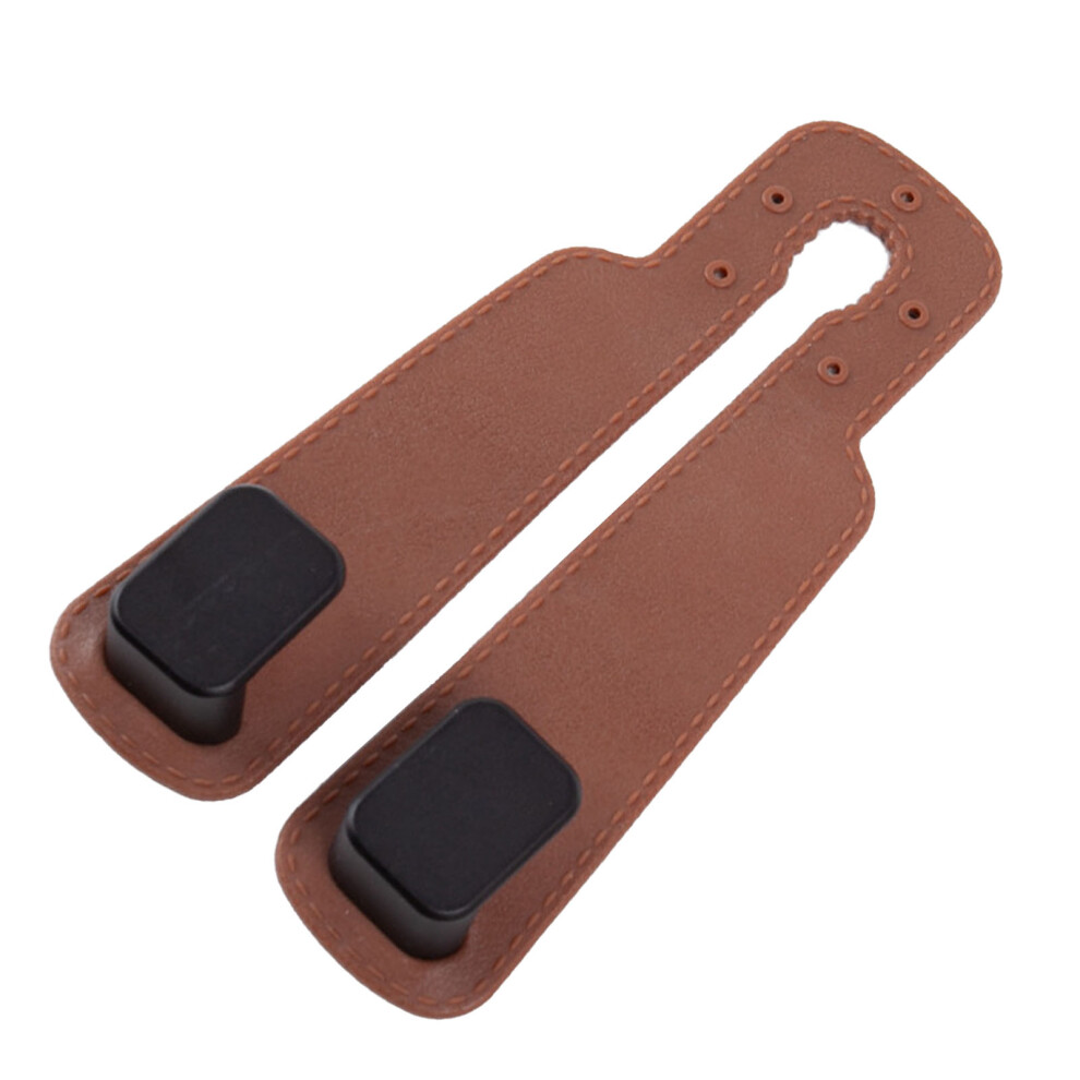 Car Seat Back Dual Hook Tpe Metal 16X8cm Heavy Duty Brown 6941347215990