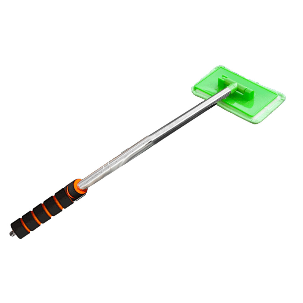 Versatile Car Window Cleaner Aluminum Alloy & Microfiber Retractable Green 8131347215900