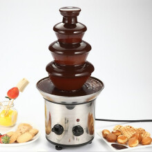 Chocolate Fondue Fountain 4-Tier Mini Stainless Steel Melting Machine for Parties and Events Kitchen Appliance