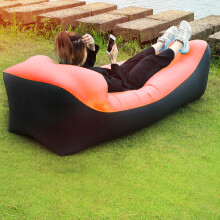Ultraleichter Orangen aufblasbarer Sofabett für Outdoor-Reisen, 200kg Tragkraft
