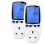 2pcs Power Meters Energy Monitor with Backlight Lcd Display 1