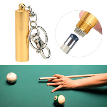 Edelstahl-Snooker-Pool-Cue-Tip-Pricking- und Schleifwerkzeug - Gold/Schwarz, 5,8 x 1,3 cm