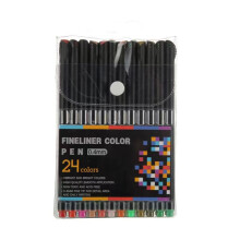 Fineliner Pens Set of 24 Colors, Fine Point, Water-Based Ink, Ideal for Art, Drawing, and Journaling