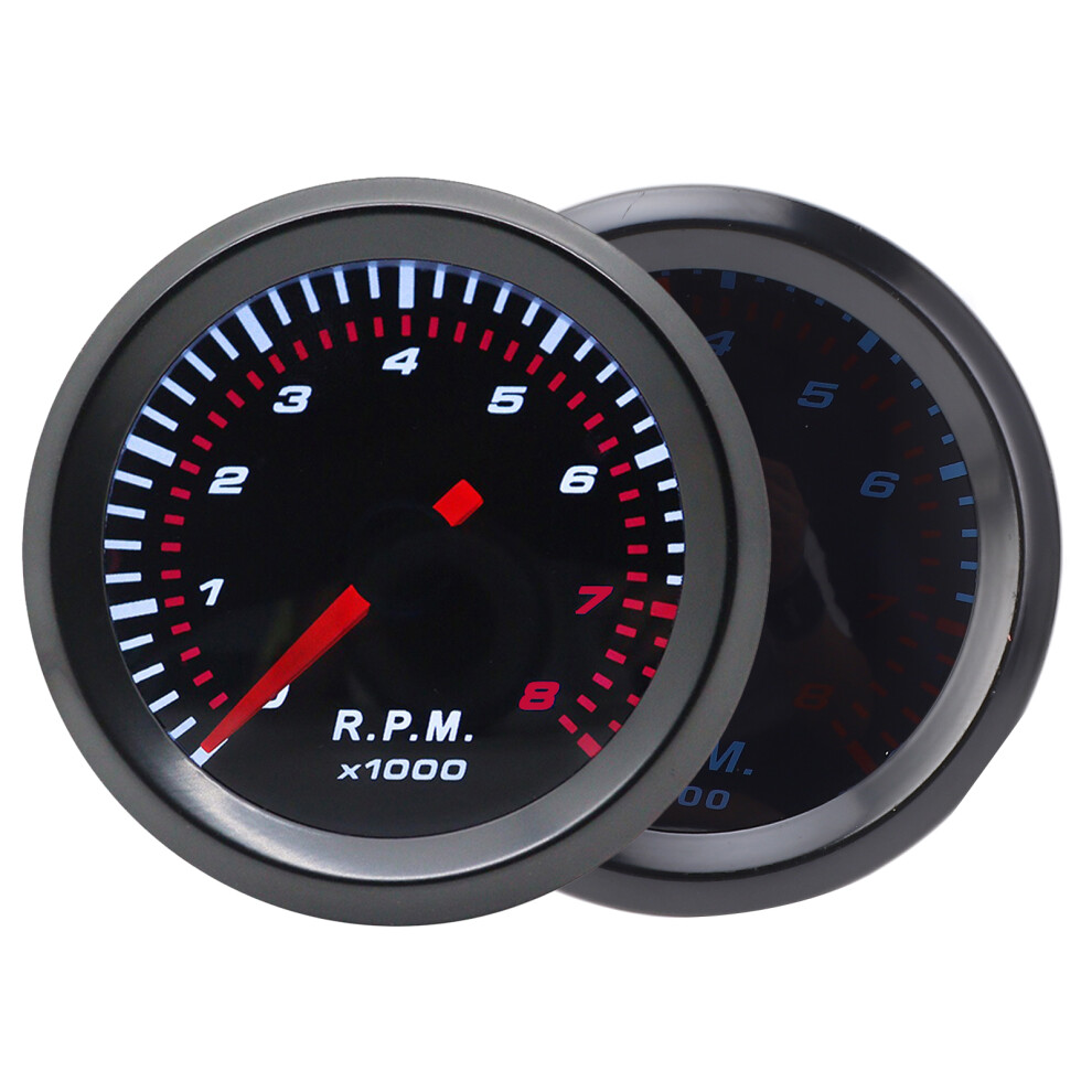55Mm 8000 Rpm Tachometer Gauge For 1-8 Cyl Gas Engines Easy Install 4061347231201