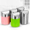 Bathroom trash can in stainless steel silver finish with flap. 5