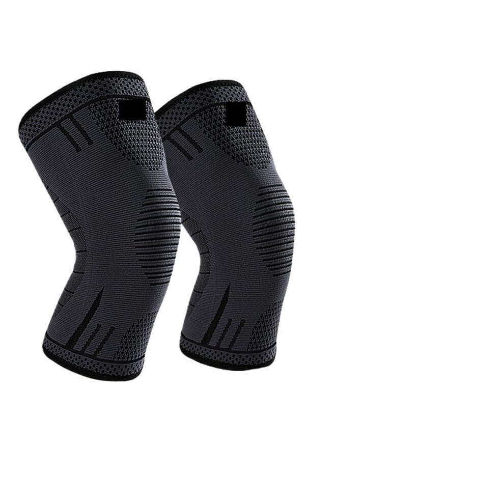 Black Compression Knee Support Sleeve For Gym Sports, Elastic Breathable Knee Brace For Basketball, Volleyball, Running - Xl