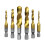 Efficient 6 Piece Hex Shank Tap Set Drill Bits for Soft Metal 1