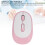 Mouse wireless rosa 800/1600/2400 DPI 2.4G 3