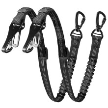 Dog Car Seat Belt 2Pcs Adjustable Nylon Safety Harness for Dogs and Cats Universal Fit Elastic Strap Pet Restraint System