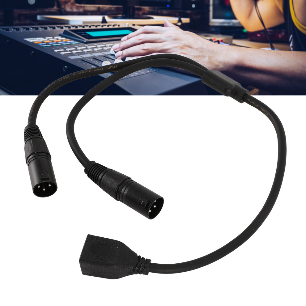 Dual Xlr 3Pin Male To Rj45 Female Adapter Cable 1.6Ft For Dmx Controller 4601347254840