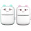 Mini Photo Printer, Thermal Label Printer with Usb Recharge Portable Bluetooth(White-Pink 10