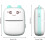 Mini Photo Printer, Thermal Label Printer with Usb Recharge Portable Bluetooth(White-Pink 11