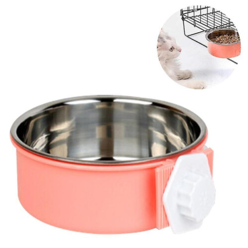 Cage Food Bowl Pet Removable Cage Stainless Steel