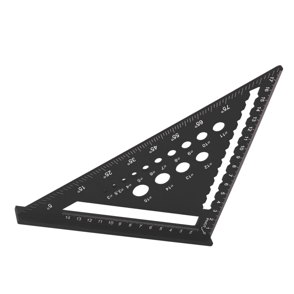 7 Inch Aluminum Triangle Ruler, 90 Woodworking Layout Tool 8181347262985