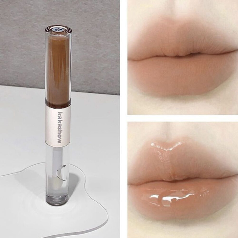 (Type#4) Powder Effect Double-ended Lip Glaze Nude Mirror Water Light Lip Gloss Lip Glaze-image-OPC-PKCTC2V-NEW