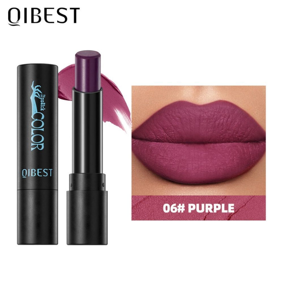 (Type#6) Qibest Long-lasting Matte Halloween Matte Velvet Dark Vampire Lipstick-image-OPC-PKCTDCM-NEW