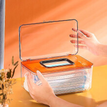 Desktop Tissue Box Holder Dustproof Easy-to-use Wipes Mask Dispenser Holder Transparent