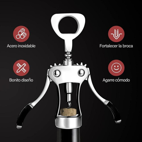 Stainless Steel Wine Opener Compact Corkscrew Wine Bottle Opener 1