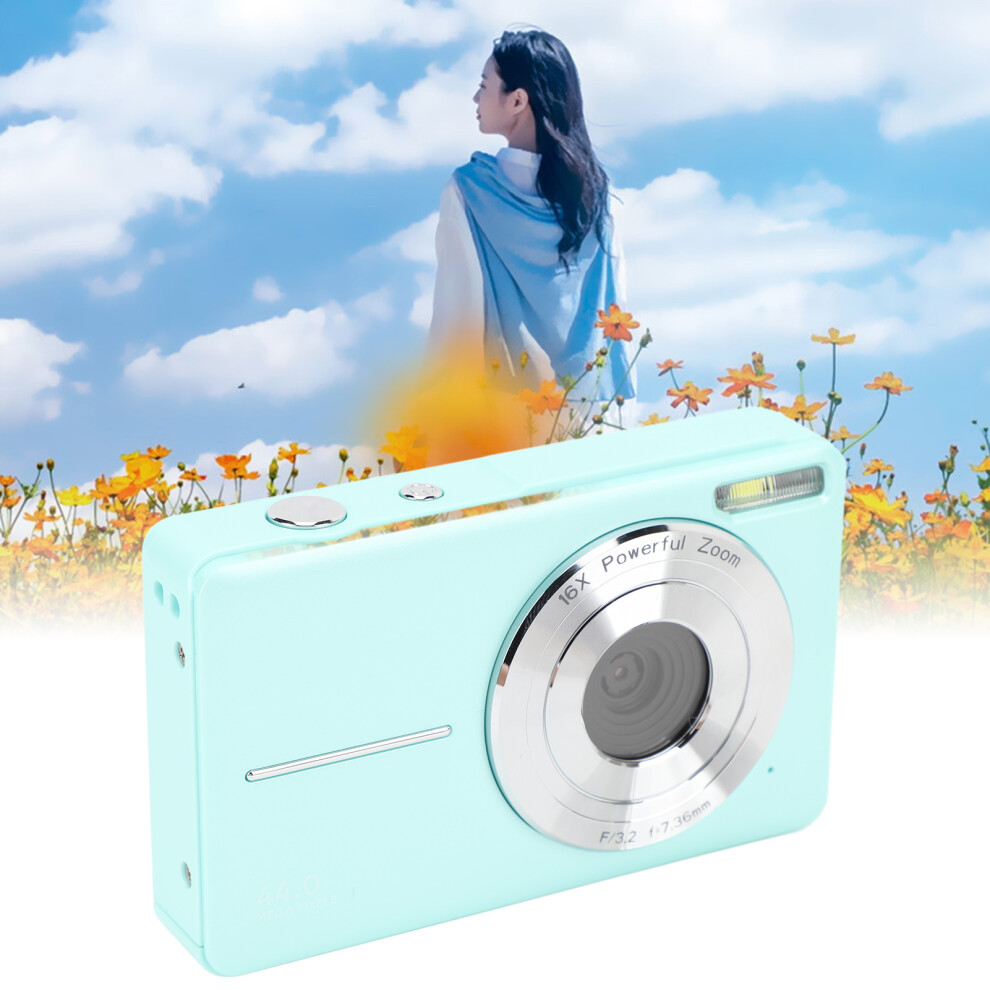 Fhd Kids Digital Camera 1080P 44Mp 16X Zoom 2.4Â Ips Green 7901347267718