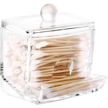 Swab Storage Dispenser Holder Clear Makeup Organizer Cotton Bud Holder Container