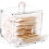 Swab Storage Dispenser Holder Clear Makeup Organizer Cotton Bud Holder Container 1