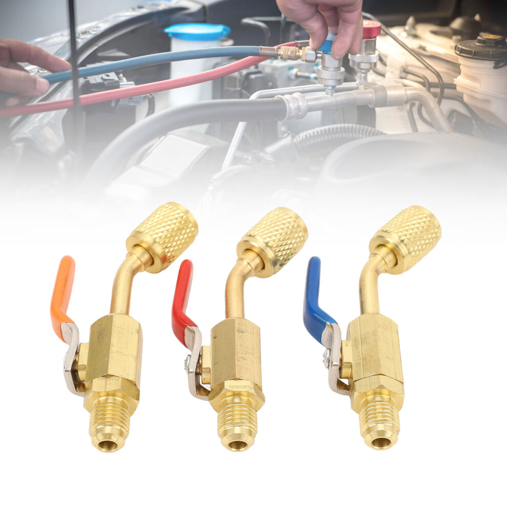 Brass 1/2In Angled Refrigerant Ball Valve For R134a R410a R22 R12 8721347269050