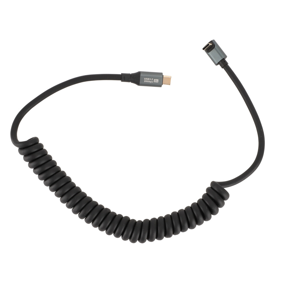 Usb C To Usb C Cable 100W 20Gbps 8K 60Hz Stretchable Spiral 9371347269087