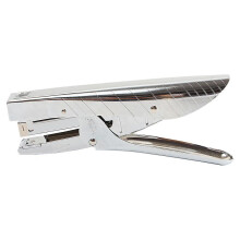 Easy desktop stapler with staples, stapler office, easy to load ergonomic desk metal stapler, (silve