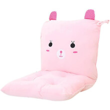 Chair Cushion Plush Seat Cushion Back Cushion with Ties Thickened Chair Pads Cartoon Waist Pillow Cushion Decor, Pink Rabbit