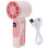 Ventilatore portatile mini rosa 4000 mAh 14,5x6,6 cm 3