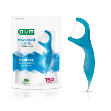 Sunstar 888JC GUM Advanced Care Flossers Fresh Mint Vitamin E & Fluorid 150 Count (emballage kan variere)