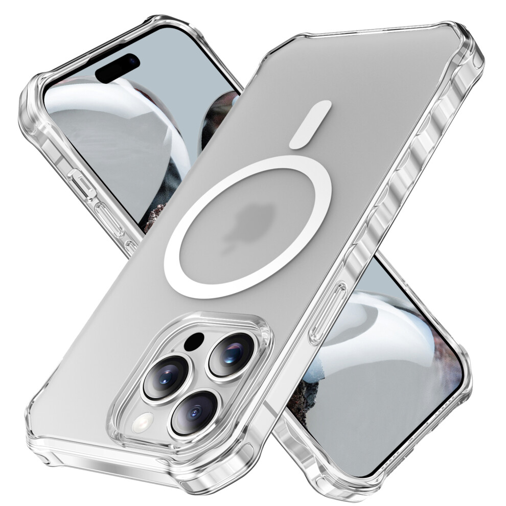 (Iphone 15 Pro, Transparent) For Iphone 15 Pro Case Compatible With Magsafe Small Wavy Edge Pc+Tpu Phone Cover 6914282327226