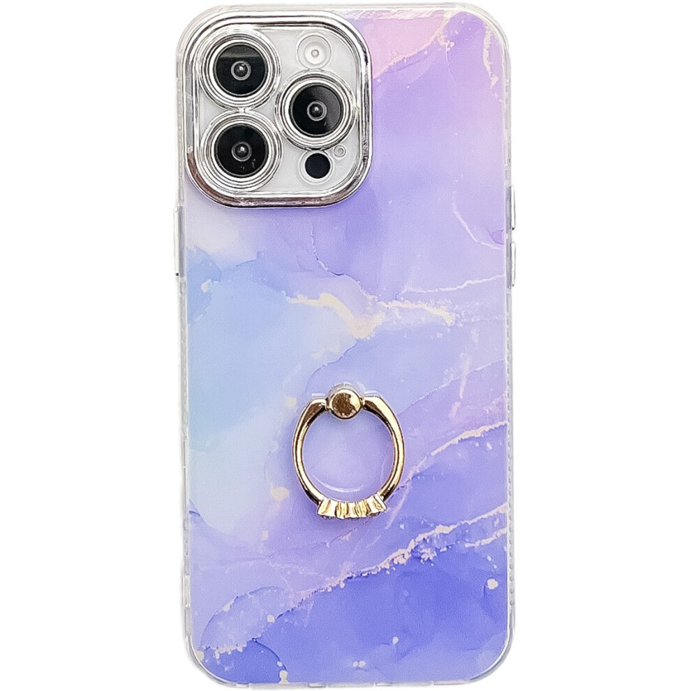 (Iphone 16 Pro Max, S10) For Iphone 16 Pro Max Case With Kickstand Imd Marble Pattern Electroplated Phone Cover 6914287060746