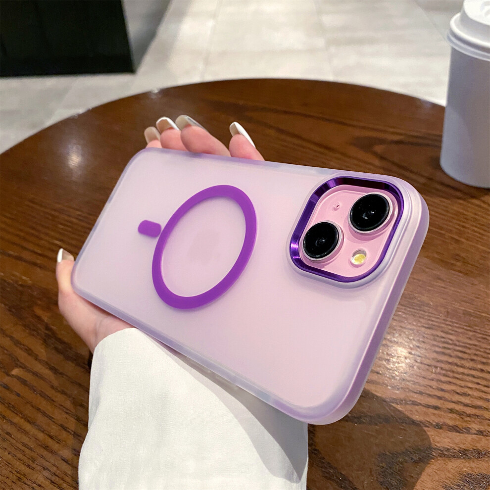 (Iphone 14, ) For Iphone 14 Case Compatible With Magsafe Tpu+Pc Translucent Matte Phone Cover Purple 6914280592619