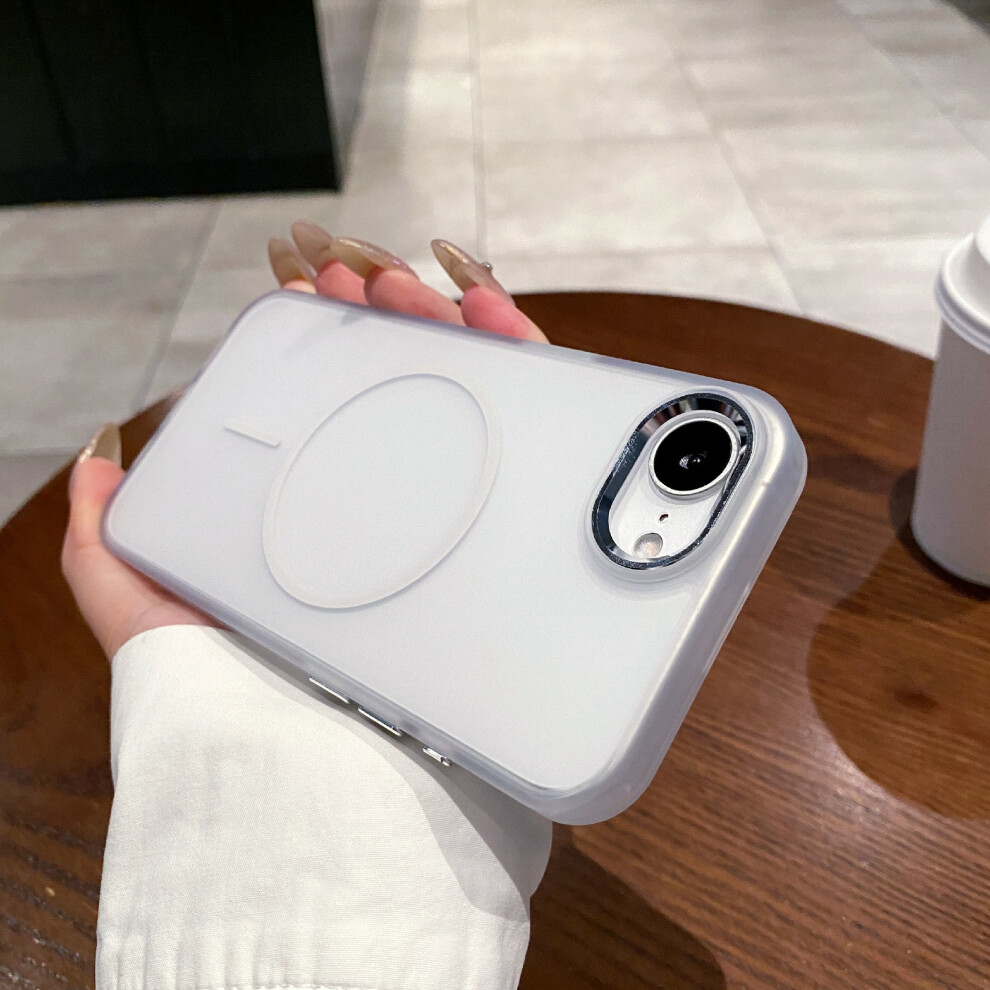 (Iphone 16E, ) For Iphone 16E Case Compatible With Magsafe Skin Feel Hybrid Phone Back Cover White 6914281932650