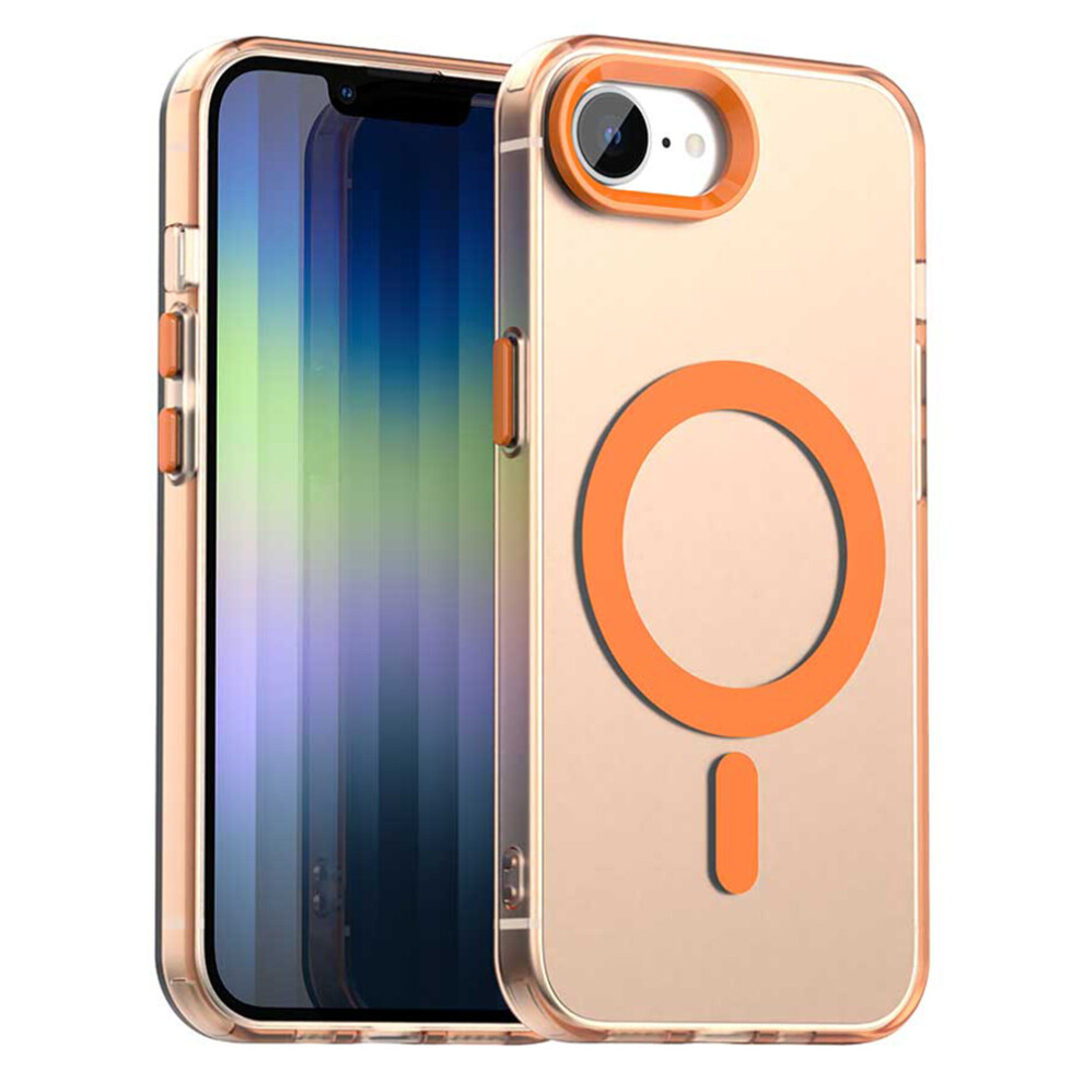 (Iphone 16E, ) For Iphone 16E Case Compatible With Magsafe Anti Drop Hybrid Phone Back Cover Orange 6914280645896
