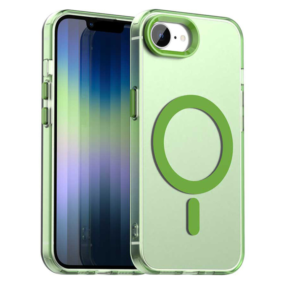(Iphone 16E, ) For Iphone 16E Case Compatible With Magsafe Anti Drop Hybrid Phone Back Cover Green 6914288694049