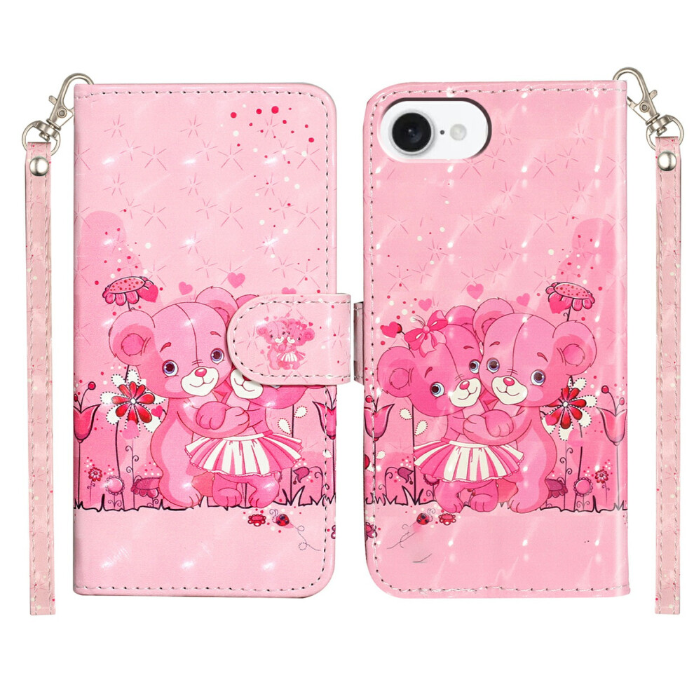 (Iphone 16E, Bears) For Iphone 16E Case 3D Pattern Printed Phone Leather Phone Cover 6914289591729