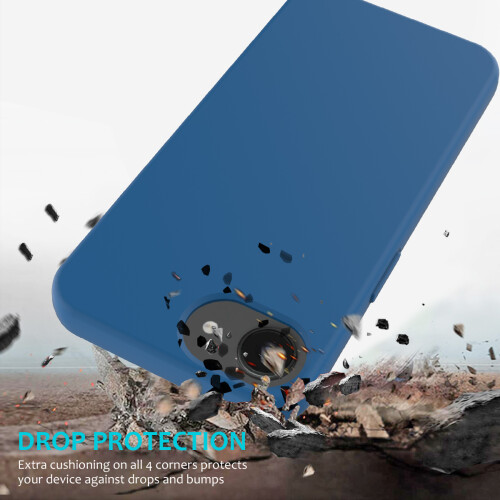 (iPhone 16e, Blue) For iPhone 16e Case Drop Proof Liquid Silicone Soft Lining Back Phone Cover 2